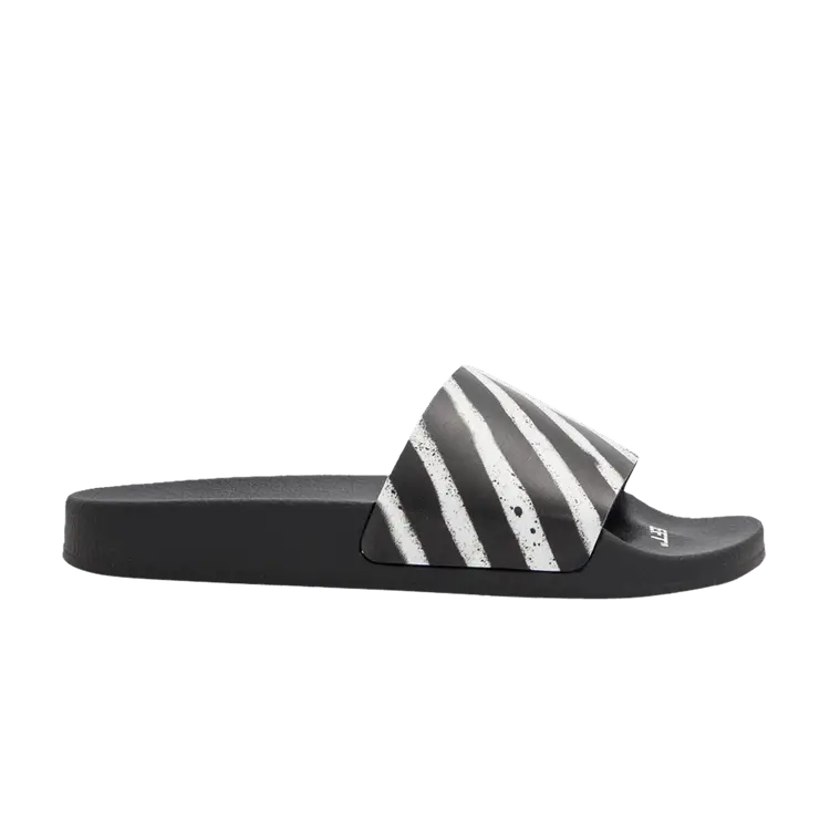 

Шлепанцы Off-White Sliders, Graffiti - Black White