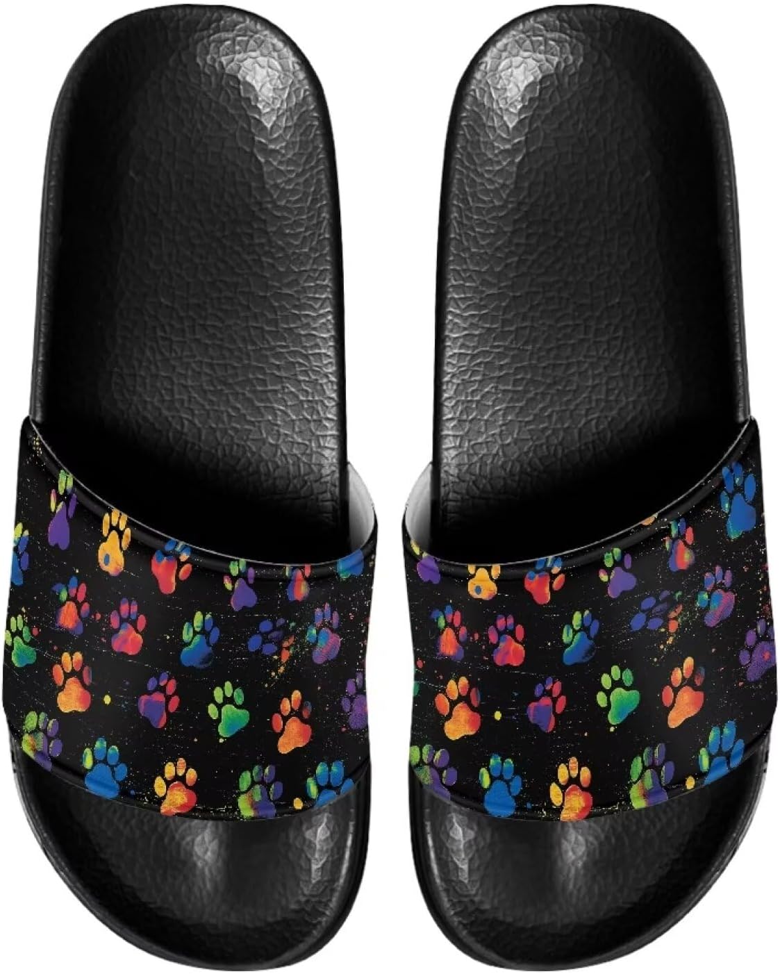 

Мужские шлепанцы для душа Kathyboom, пляжные летние сандалии, открытый носок, нескользящие, на плоской подошве, домашние тапочки, Dog Paws