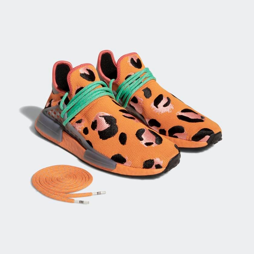 Мужские кроссовки adidas Hu NMD с анималистичным принтом без шнурков - оранжевые — фото 2