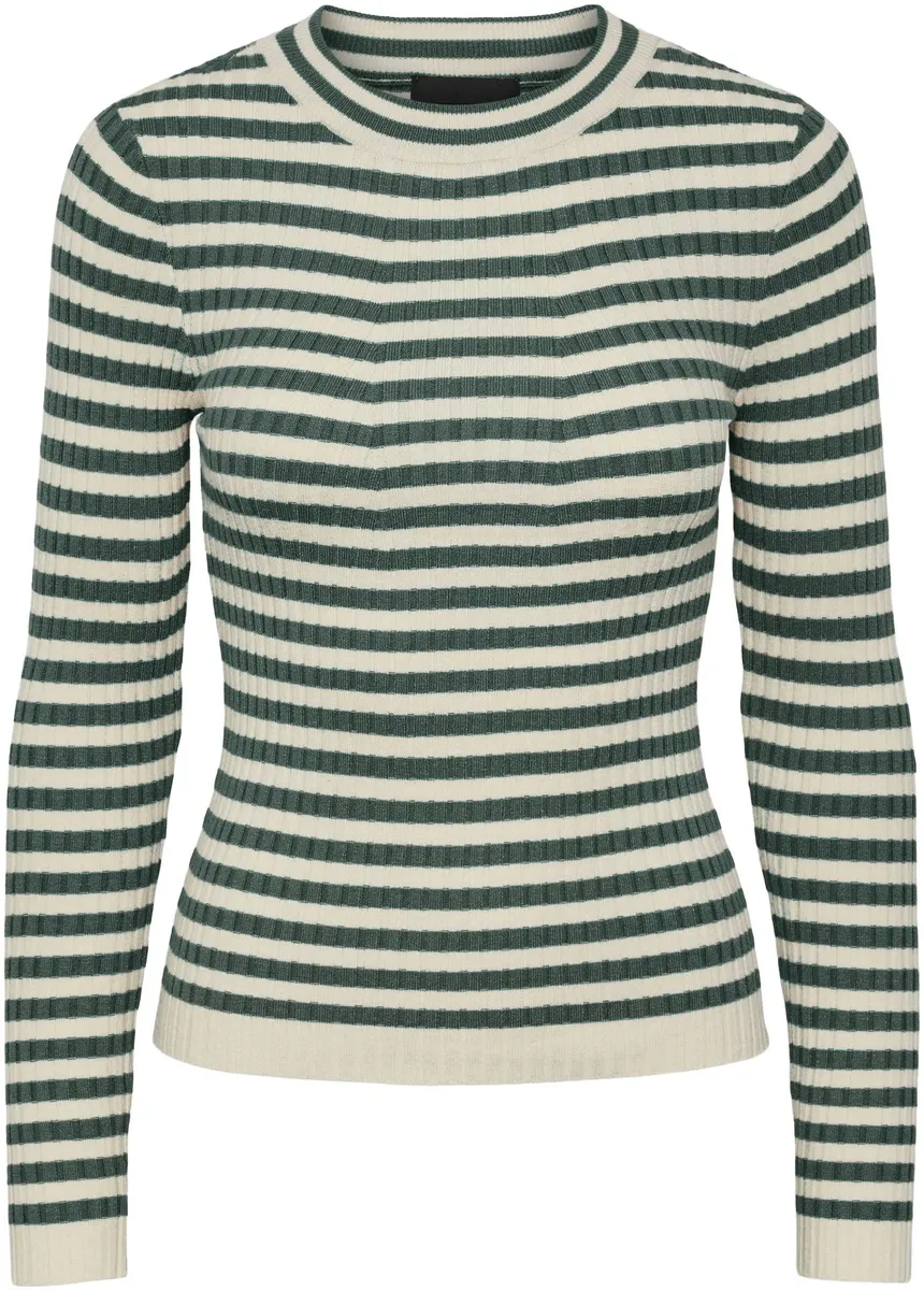 

Свитер с круглым вырезом "PCCRISTA LS O-NECK KNIT NOOS BC" Pieces, зеленый