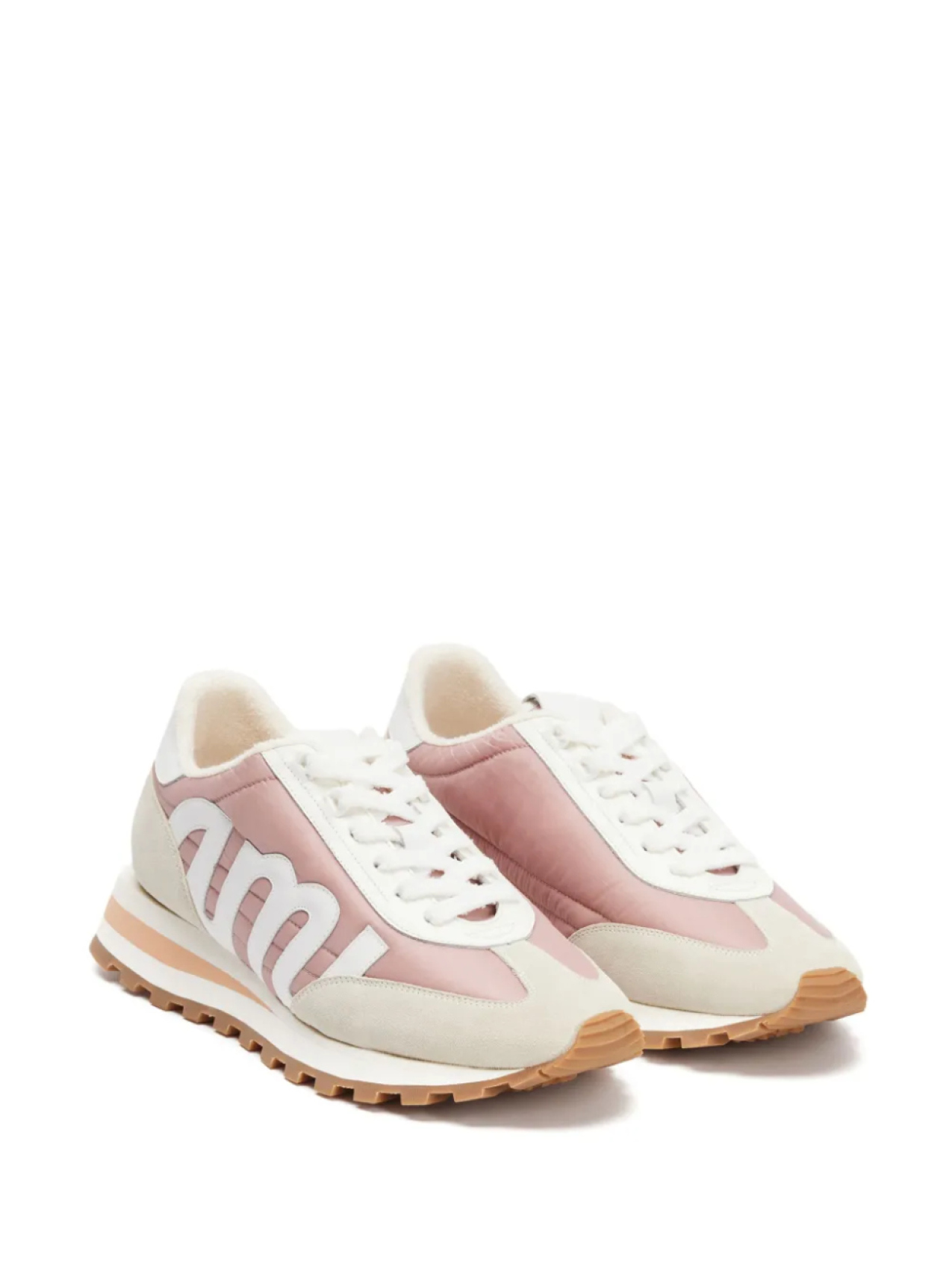 Кроссовки с нашивкой-логотипом AMI Paris, розовый — фото 2