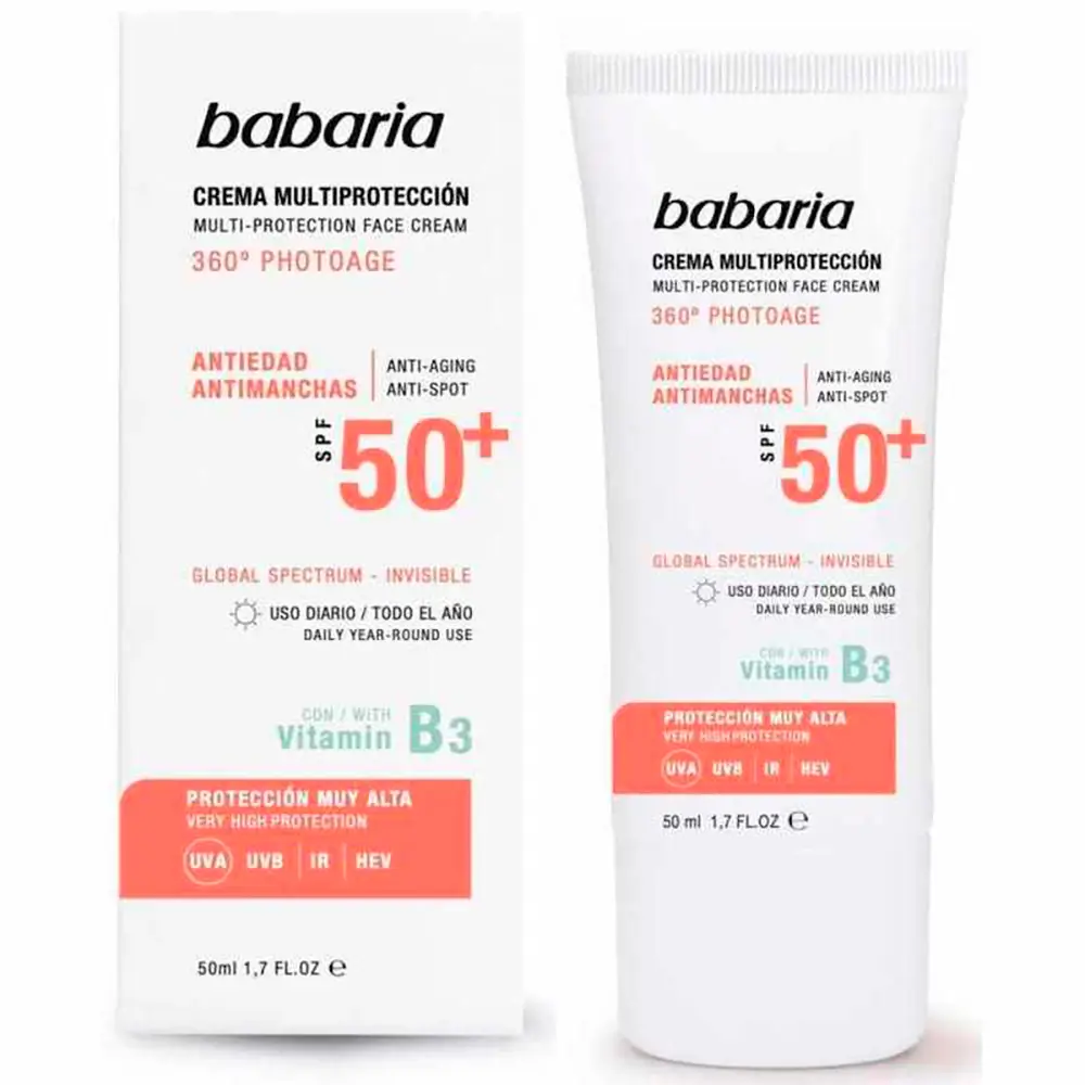 Солнцезащитный крем Solar Multiproteccion Crema Antimanchas Spf50+ Babaria, 50 мл — фото 2