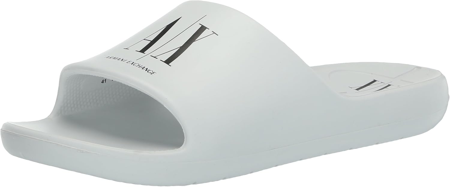 

Мужские шлепанцы Armani Exchange Icon Project с логотипом, белый/черный