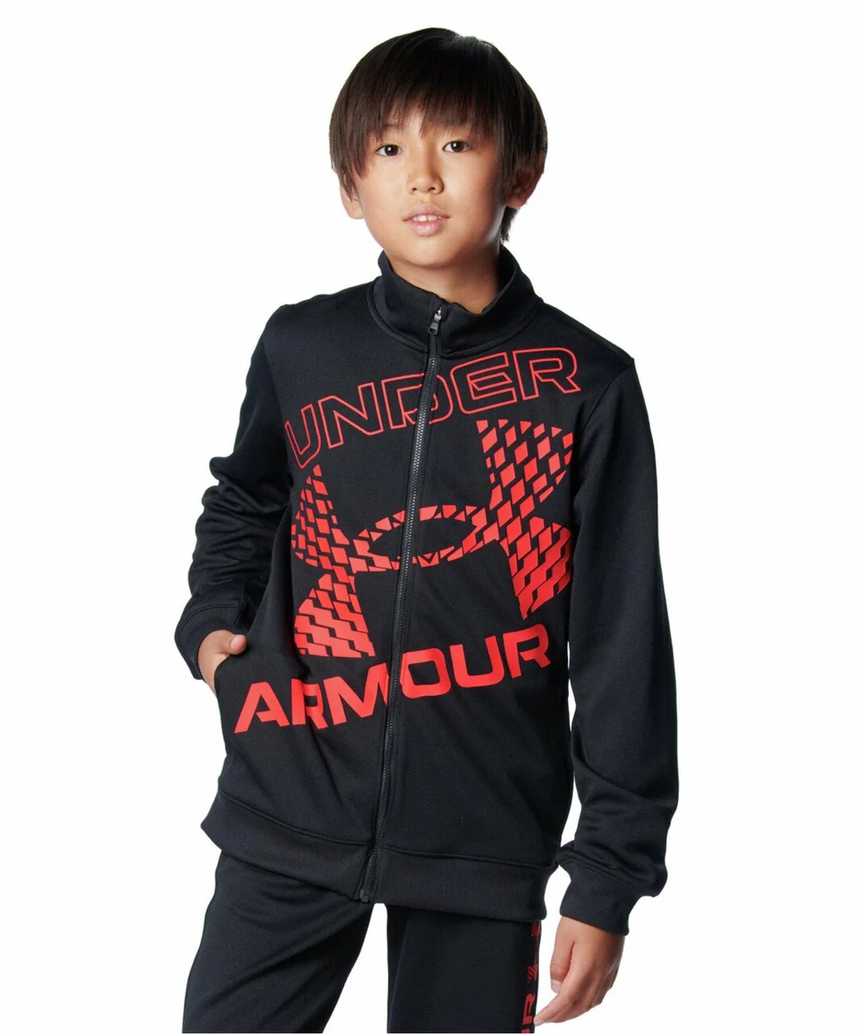 Куртка для трекинга детская, дышащая, Under Armour, полиэстер, черный