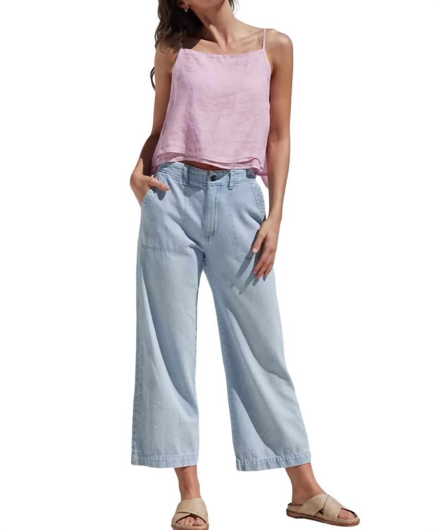 

Укороченные брюки Blakely Utility Wide Leg в цвете Sun Faded Wash Bella Dahl