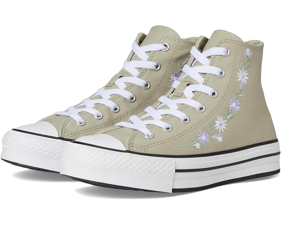 

Кеды Converse Kids Chuck Taylor All Star Eva Lift Platform Florals, цвет Pale Surplus/White/Violet Heat