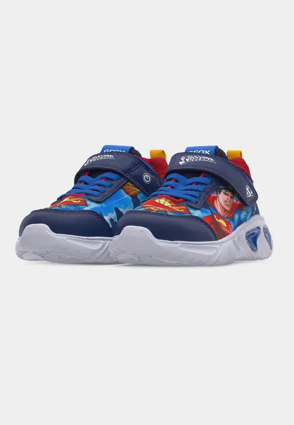 Кроссовки Geox Light up warner bros superman assister boy trainers, темно-синий/голубой — фото 3