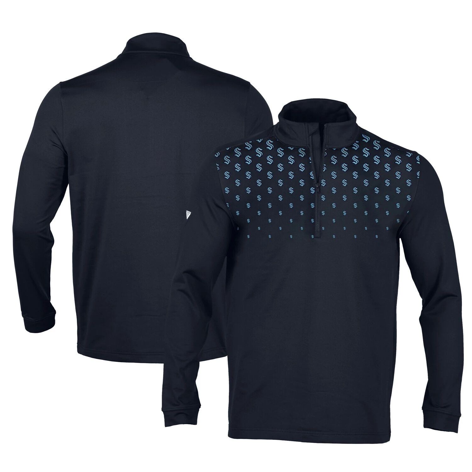 

Мужская верхняя одежда темно-синего цвета Seattle Kraken NHL x PGA Scout Midlayer пуловер с молнией в четверть, Синий, Мужская верхняя одежда темно-синего цвета Seattle Kraken NHL x PGA Scout Midlayer пуловер с молнией в четверть