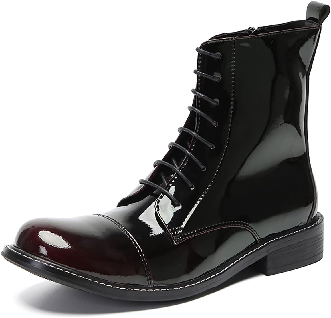 

Мужские ковбойские ботинки Santimon Mens, повседневные туфли для вечеринок, оксфорды, лакированная кожа, модная молния сбоку, челси, на выпускной и свадьбу, для смокинга, диско, бального танца и езды на мотоцикле, черный