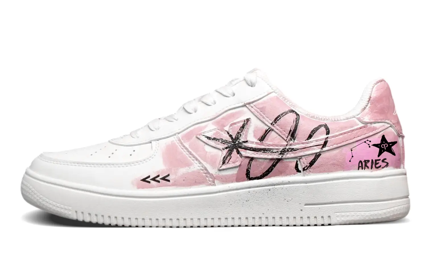 

XTEP Кроссовки Air Force One противоскользящие износостойкие низкие для скейтбординга унисекс розово-черные, цвет Pink Black