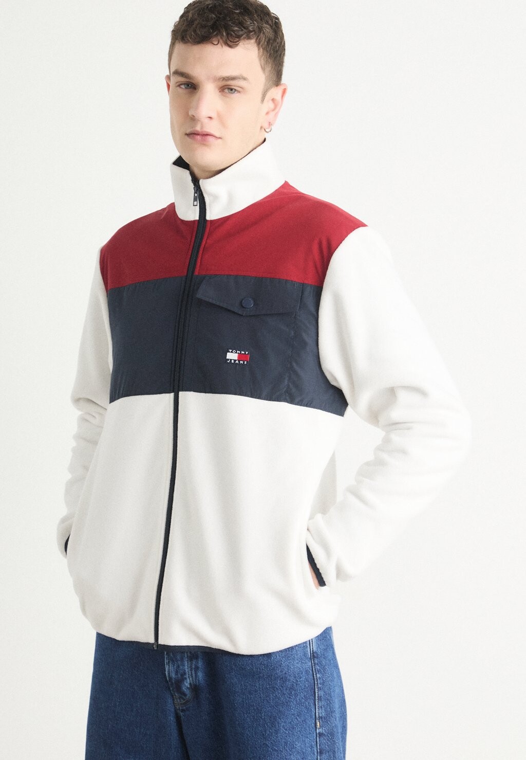 

Флисовая куртка BADGE ZIP THRU Tommy Jeans, красный