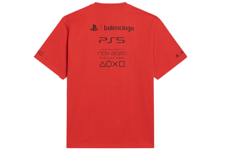 Футболка X PlayStation Boxy Balenciaga, красный — фото 2