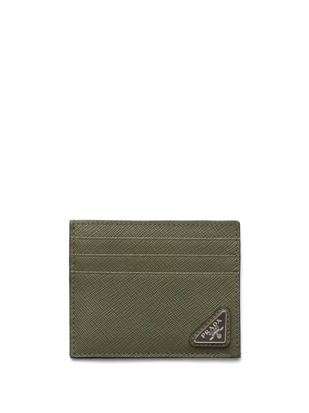 

Картхолдер из сафьяновой кожи Prada, зеленый