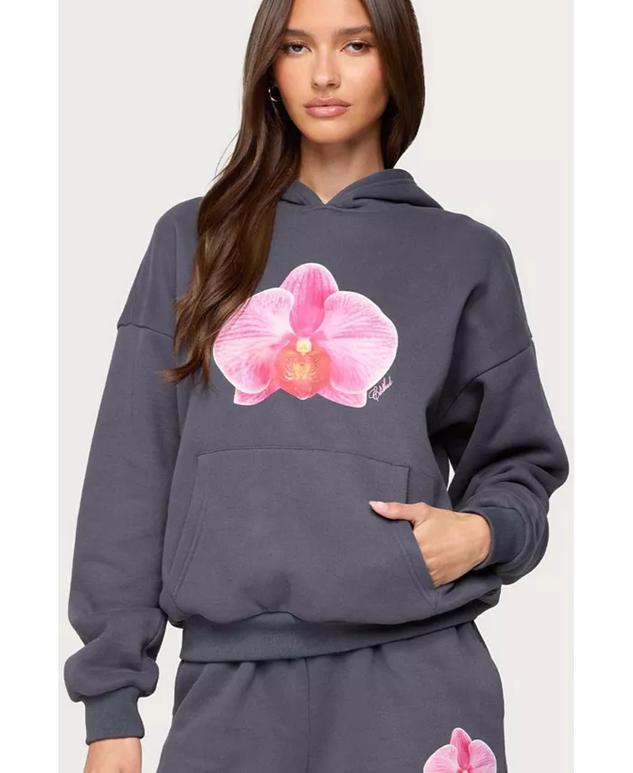 

Женская толстовка с капюшоном Orchid Babe Edikted, серый