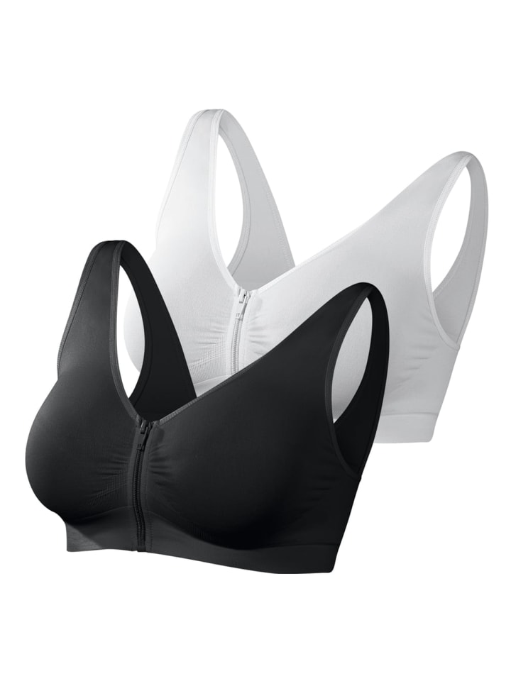 

Бюстгальтер SLIMmaxx Dream Bra с застежкой-молнией и удобными бретельками - 2 пары, размер L - на косточках MAXXMEE