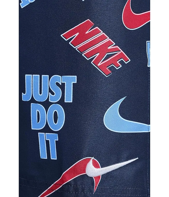 Плавки Nike Kids Airbrush All Over Print 7" Brief Lined Volley, Blue/Red — фото 3