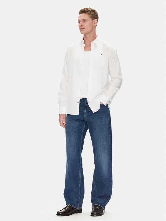 Рубашка облегающего кроя MW0MW38658 Tommy Hilfiger, белый — фото 2