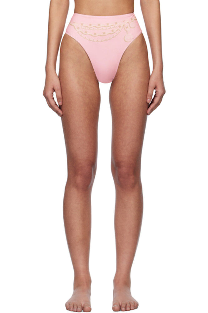 

Розовый графический бикини-низ Versace Underwear