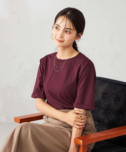 

Футболка с коротким рукавом из хлопка с защитой от ультрафиолета A.v.v, бордовый