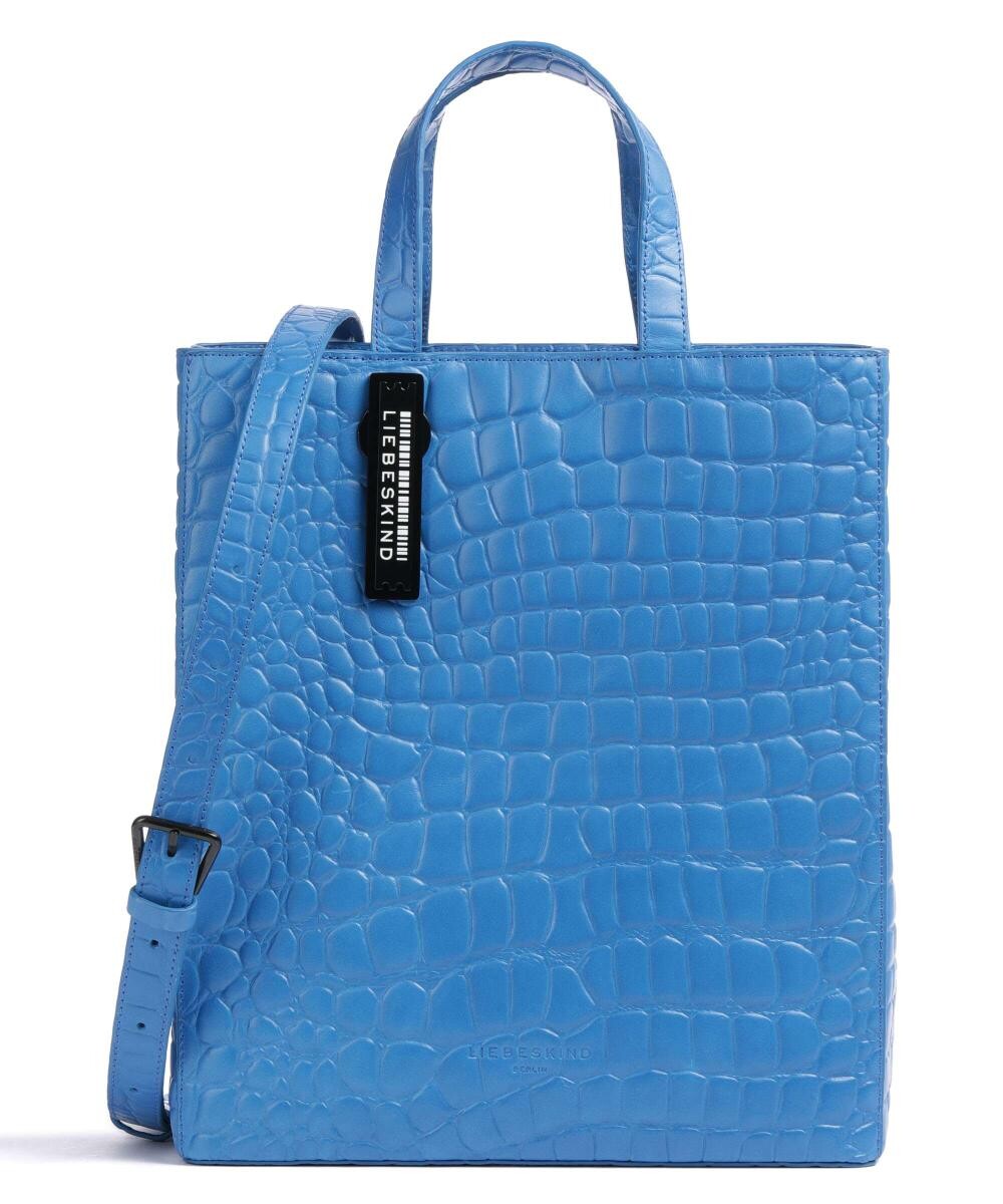 

Сумочка Paper Bag Waxy Croco M из тисненой кожи Liebeskind, синий
