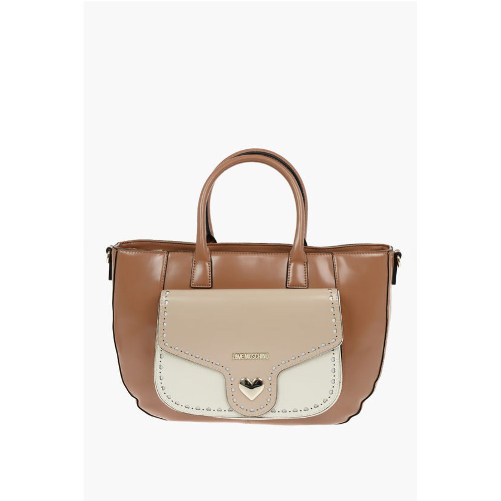 

Сумка-тоут из искусственной кожи со съемным плечевым ремнем LOVE Moschino, Brown