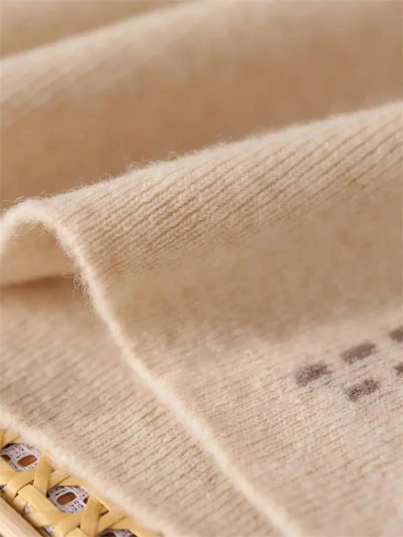 Шерстяные широкие брюки Women's 100 Percent Merino Wool, Beige — фото 4