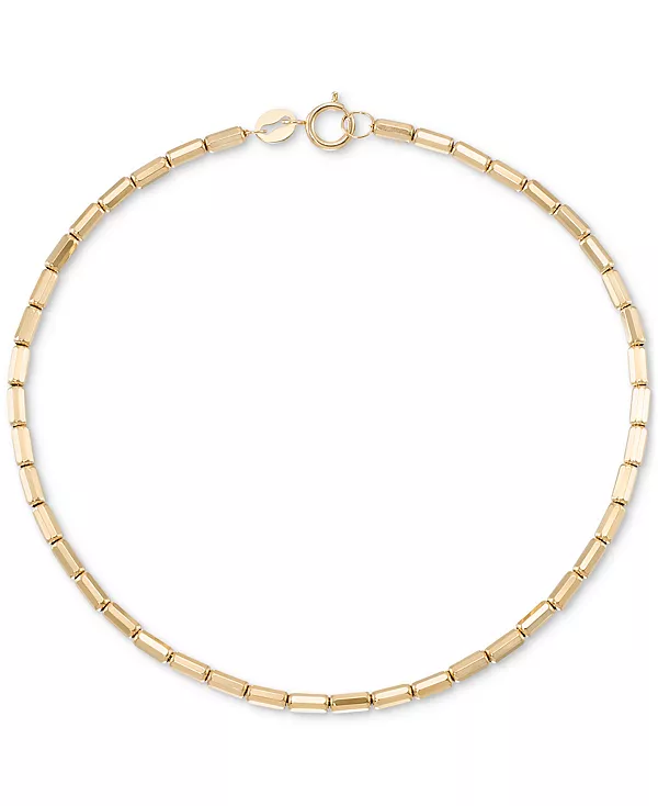 

Полированная трубчатая сегментированная цепочка из 10-каратного золота Macy'S, yellow