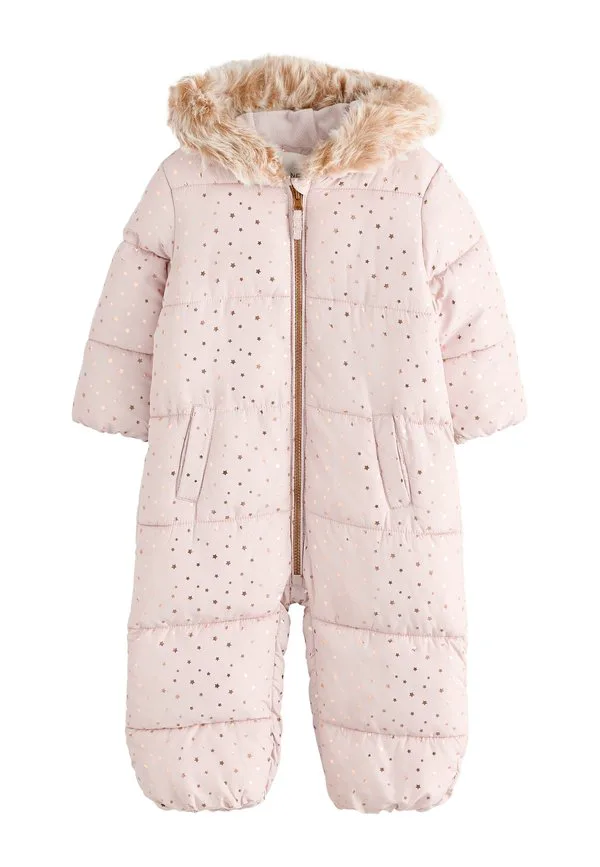 Обычный водоотталкивающий зимний комбинезон Next, Pale Pink