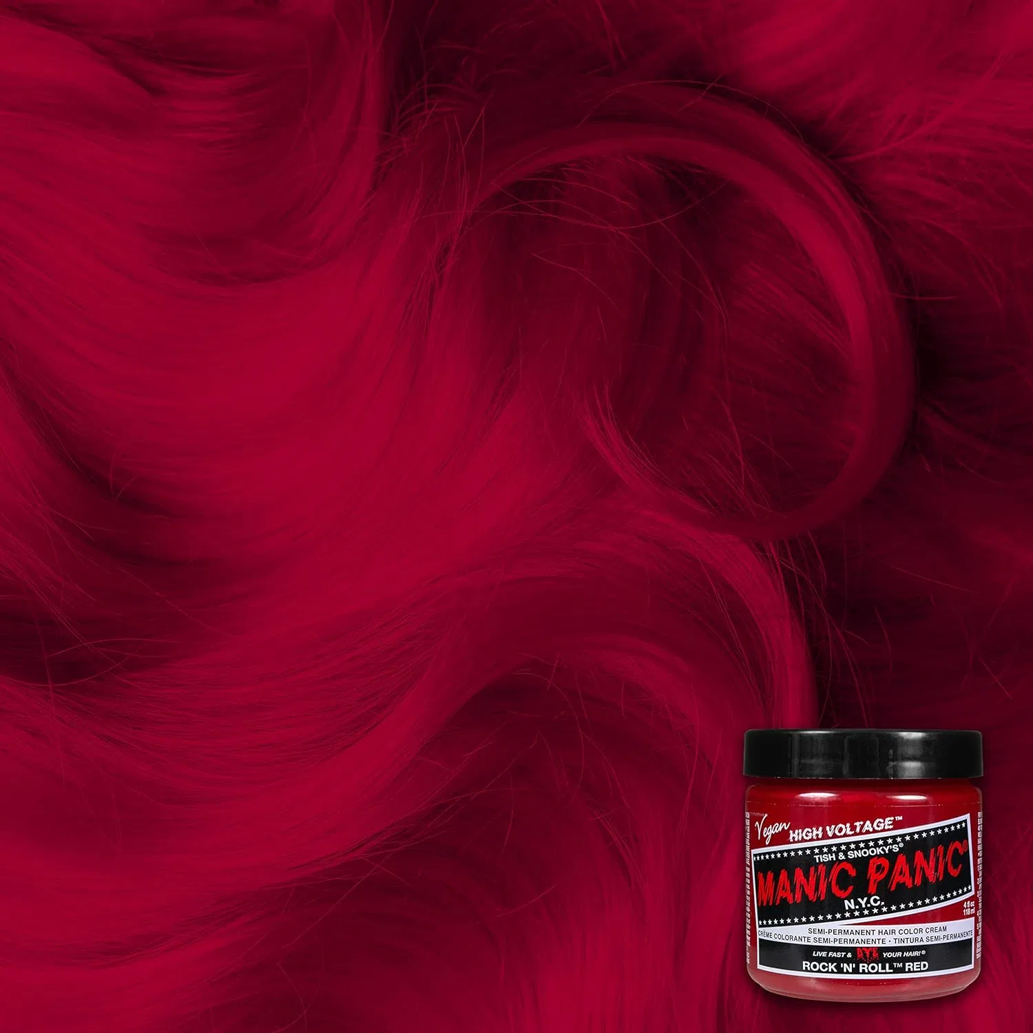 Полуперманентная краска для волос «Rock'N'Roll Red Classic Cream» от Manic Panic Manic Panic — фото 3