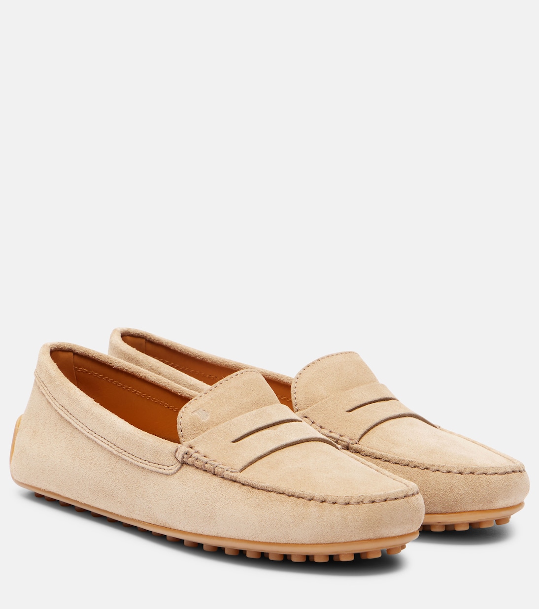 Гоммино Bubble замшевые мокасины для вождения Tod's, Tabacco Chiaro