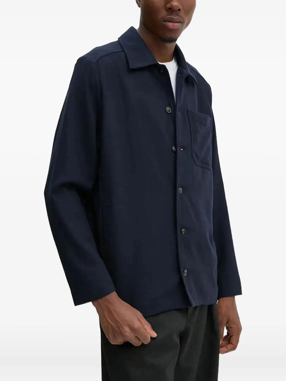 

Рубашка с карманом A.P.C., синий