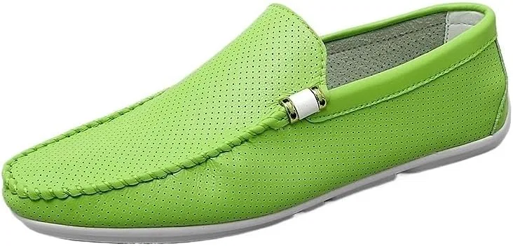 Мокасины кожаные Loafers Dress Shoe, зеленый UOPYNE