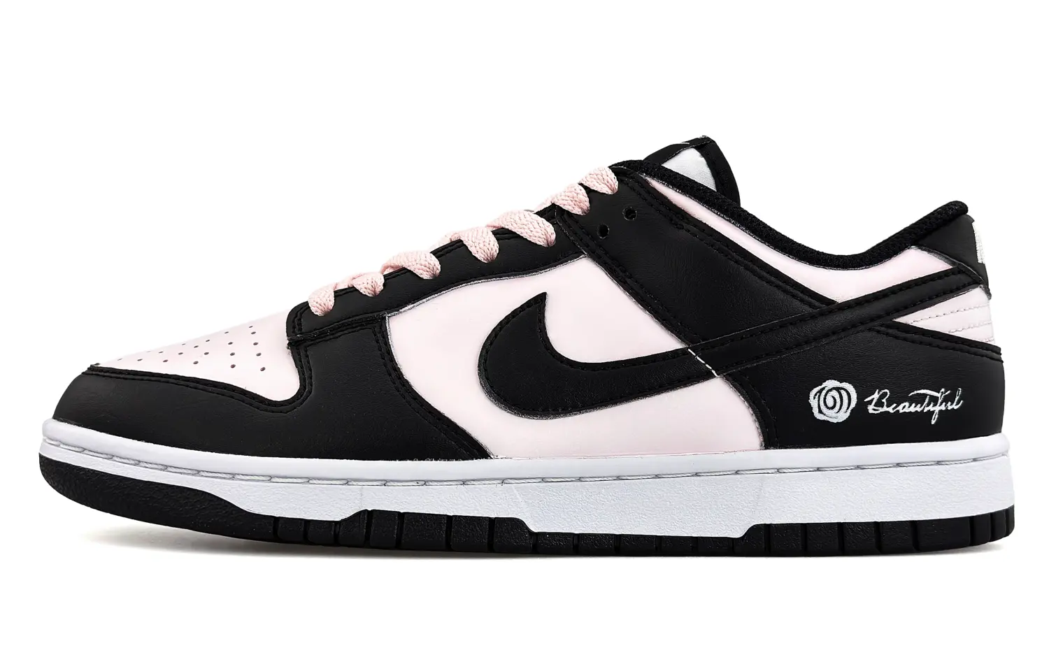 

Износостойкие и легкие низкие кроссовки Dunk для скейтбординга Unisex черный розовый Nike, черный/розовый