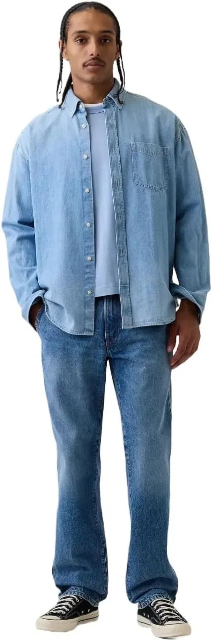 Джинсы Relaxed Straight Pocket, GAP, Medium Wash
