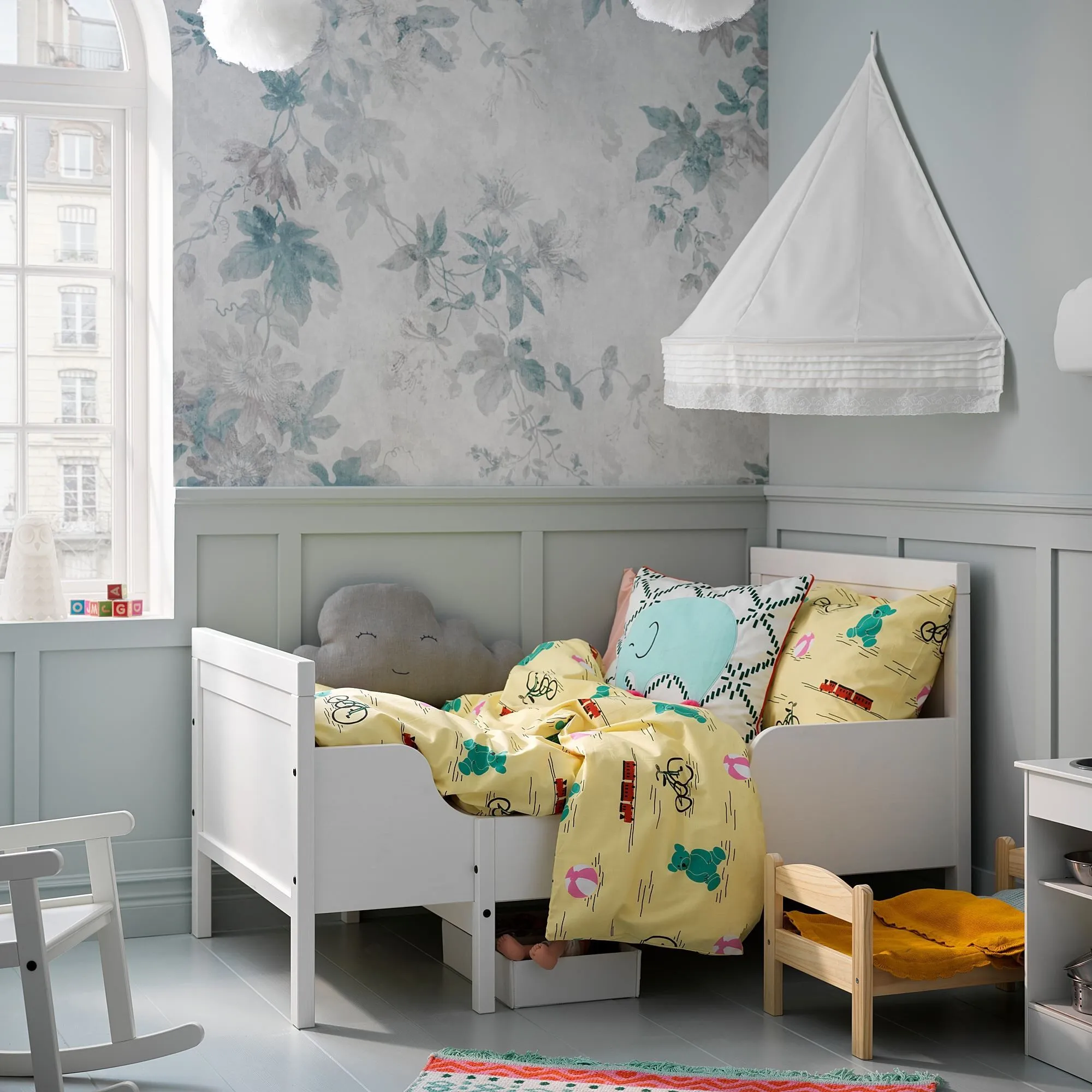 Раздвижная кровать, белая, 80x200 см, SUNDVIK/LURÖY IKEA — фото 3