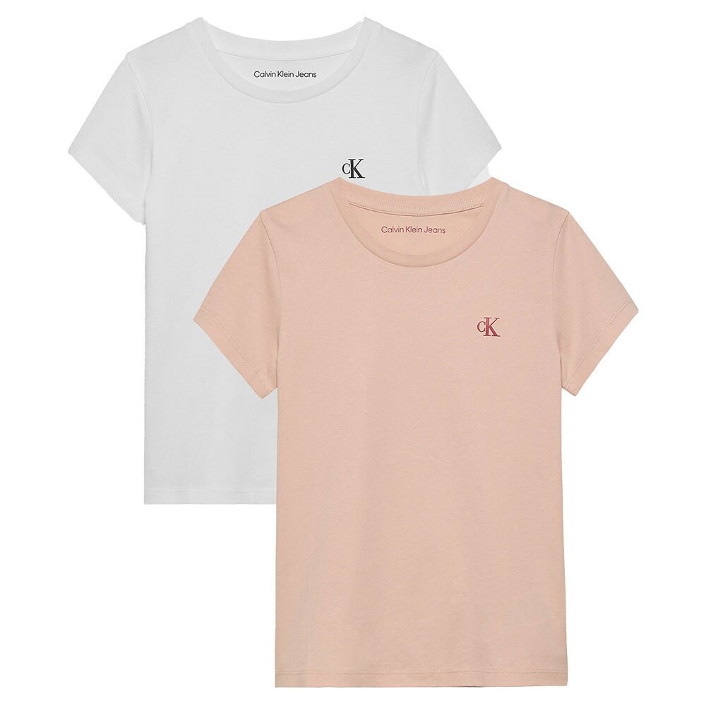 

Футболка Calvin Klein Jeans Slim Monogram 2 шт, бежевый