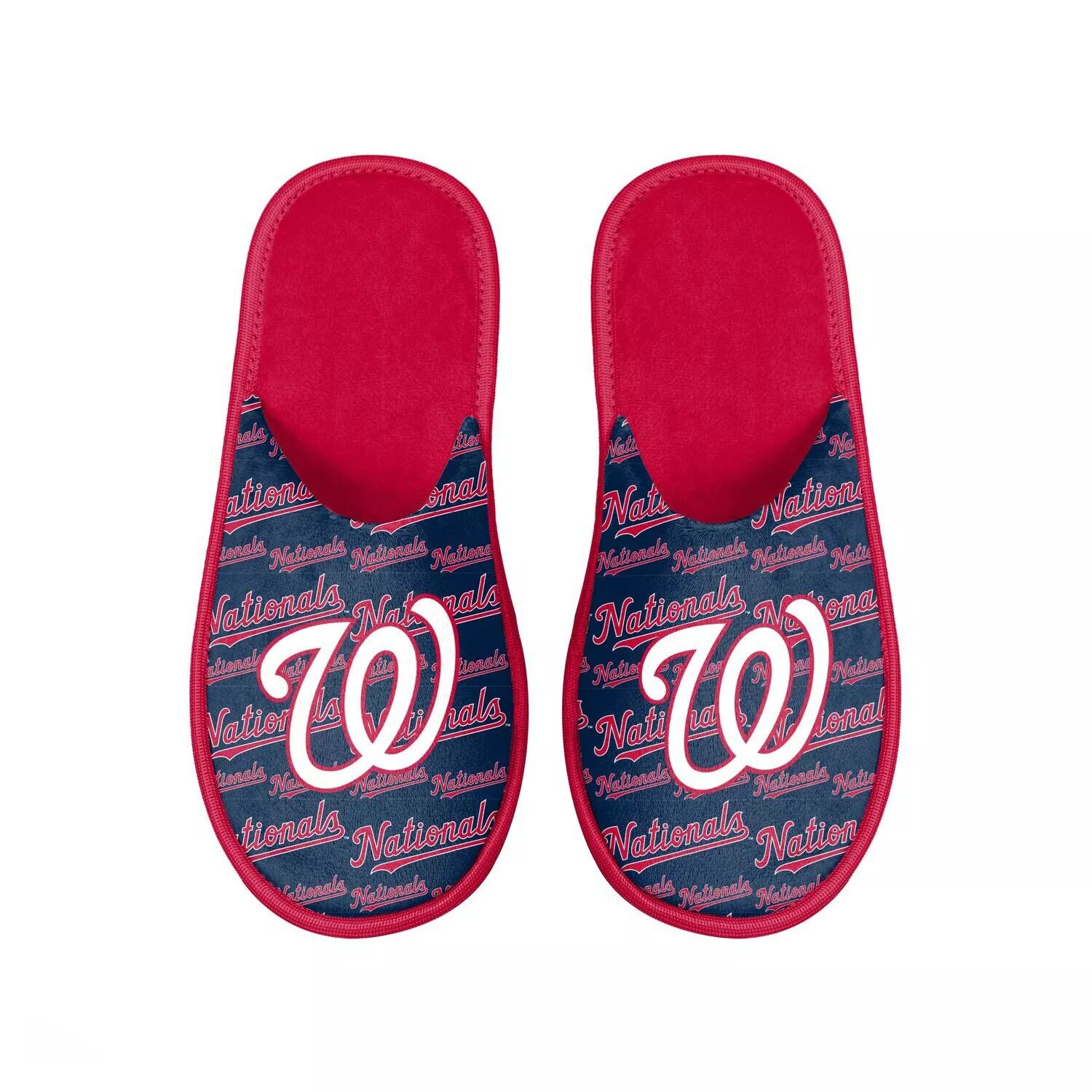 Мужские шлепанцы с логотипом FOCO Washington Nationals Scuff — фото 3