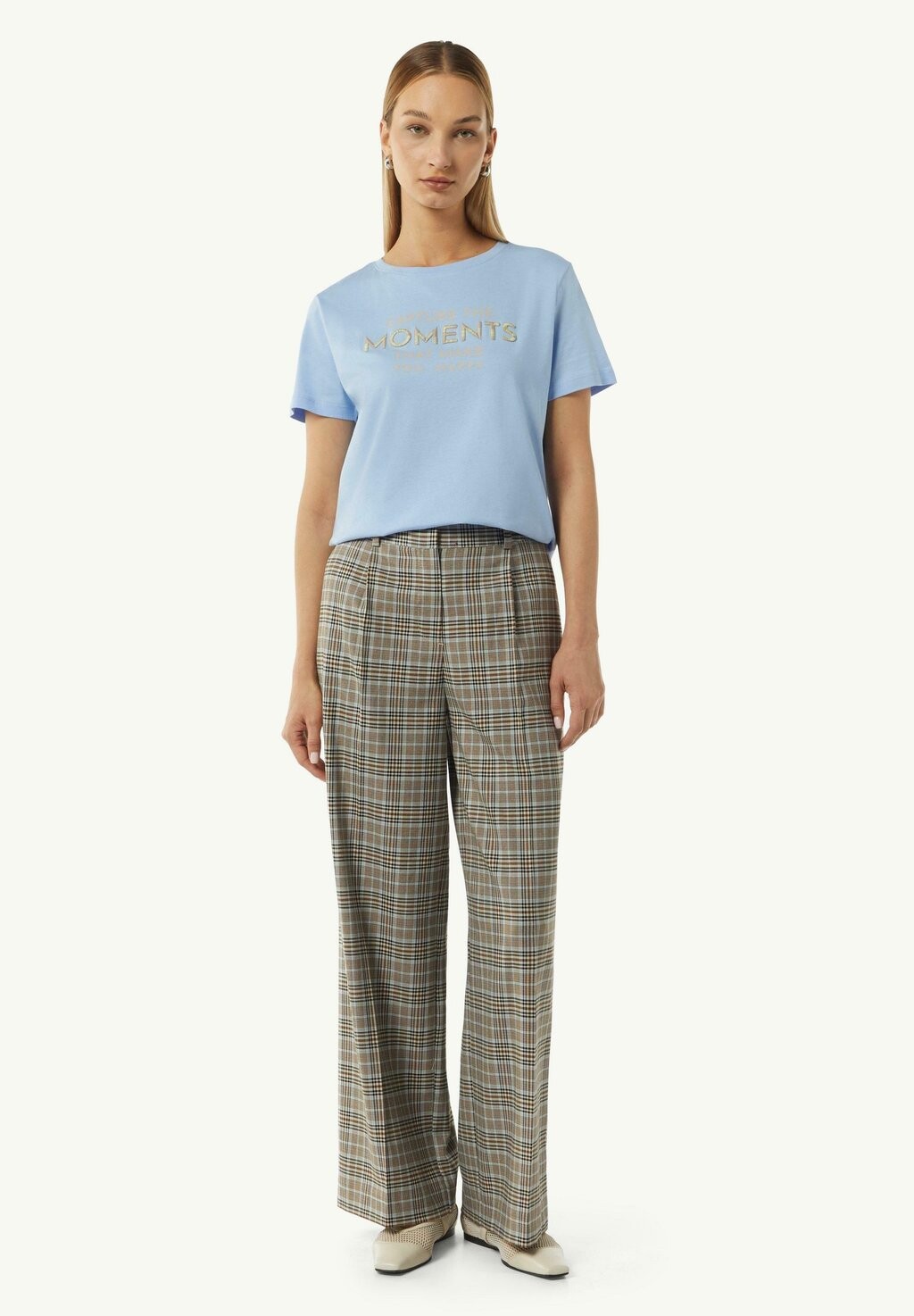

Брюки MIT WIDE LEG comma casual identity, песочный