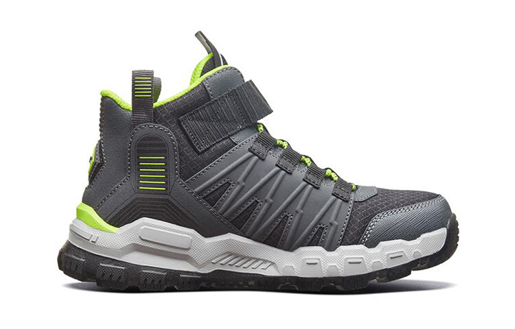 Кроссовки Skechers Kids Lifestyle Shoes GS High-top Grey/Green — фото 2