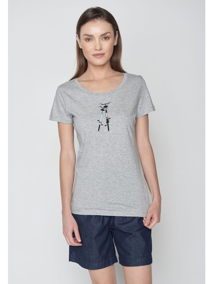 

Футболка Bike Romantic цвета Серый меланж GreenBomb
