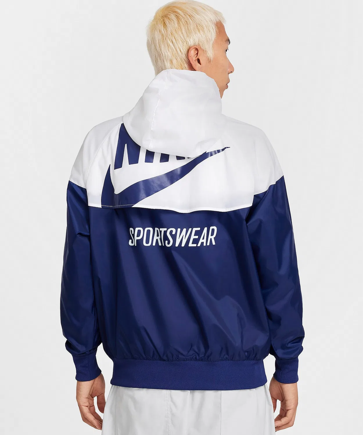 Куртка Nike AS M WVN WR LND GFX JKT, нейлон, тёмно-синий с белым — фото 3
