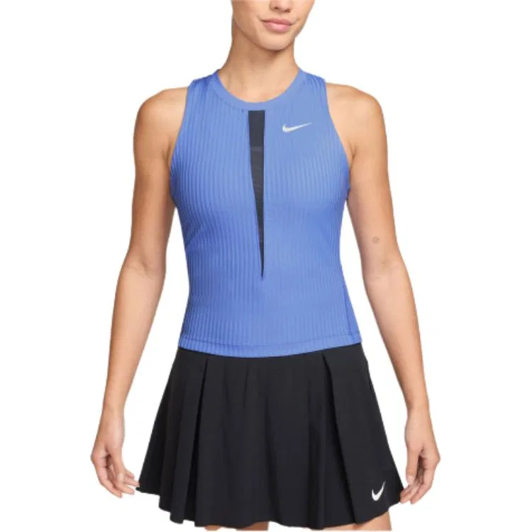 Топ теннисный женский NikeCourt Slam Dri-FIT синий