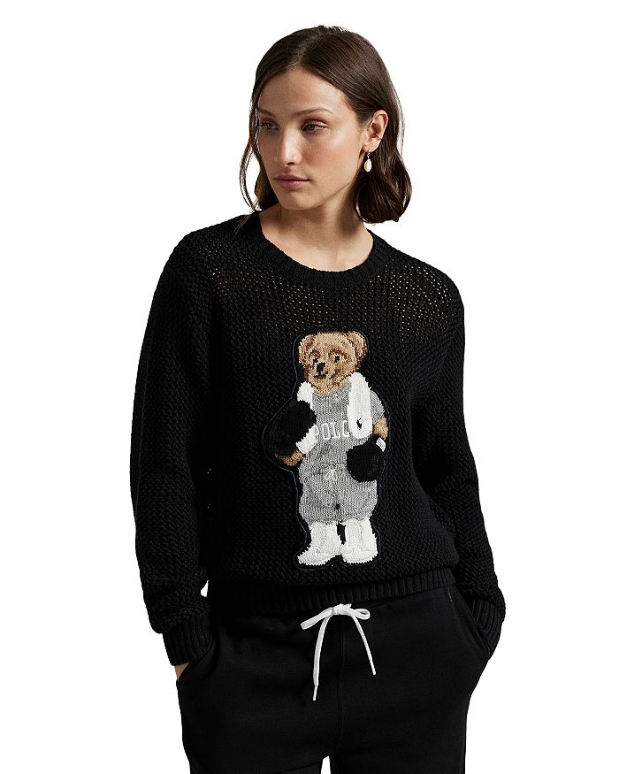 

Пуловер с медведем Polo Bear из хлопка Ralph Lauren, черный