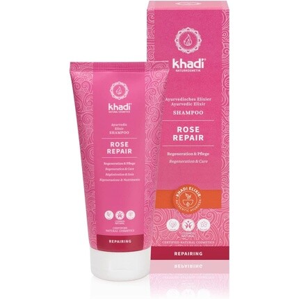 

Natural Cosmetics Аюрведический шампунь Elixir Rose Repair 200 мл, Khadi