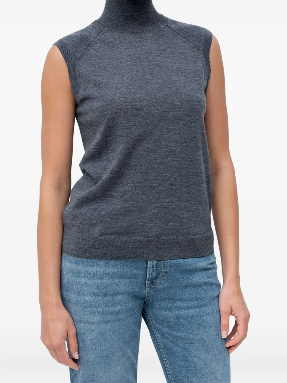 

Жилет с высоким воротником Boss, серый