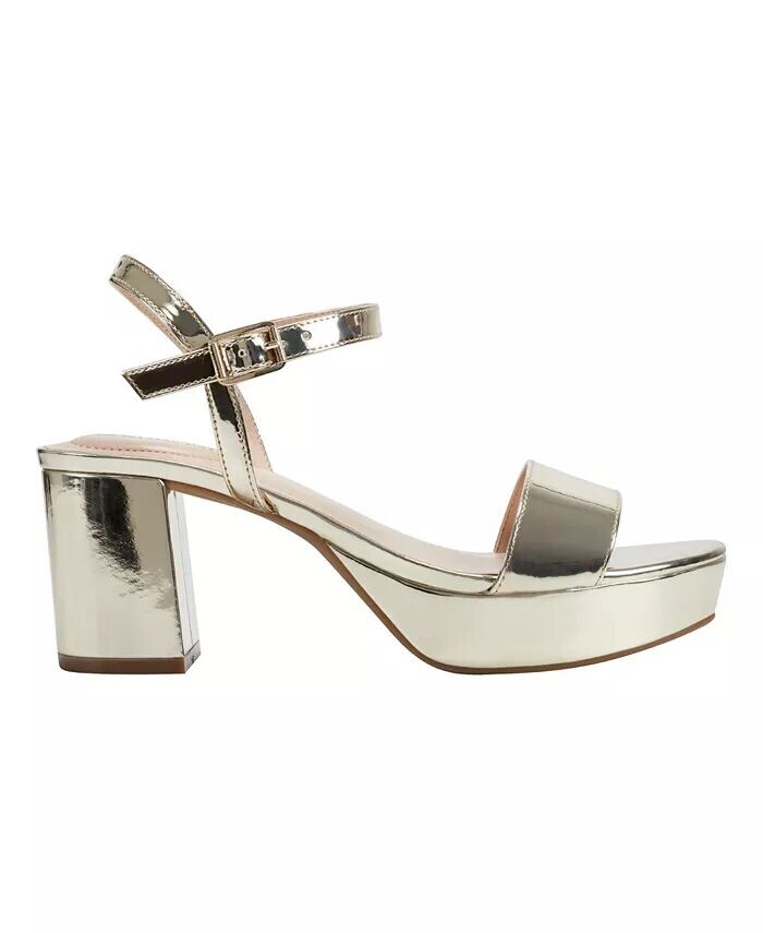 Женские босоножки на платформе Pennie Block Heel Dress Sandals Bandolino, золотой — фото 2