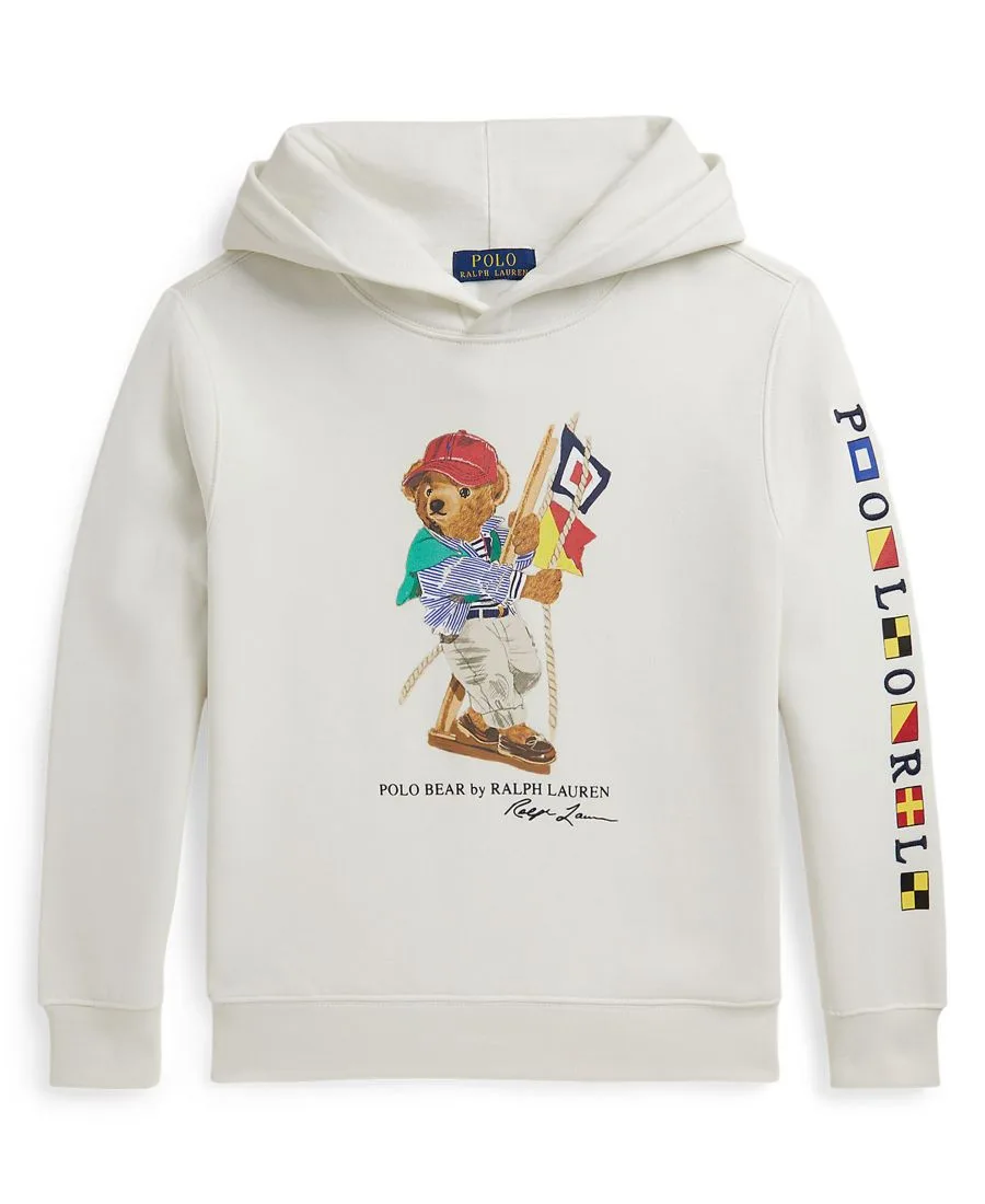 Детская толстовка с длинными рукавами, размер 8-20 Polo Ralph Lauren, sp26 bear deckwash белый