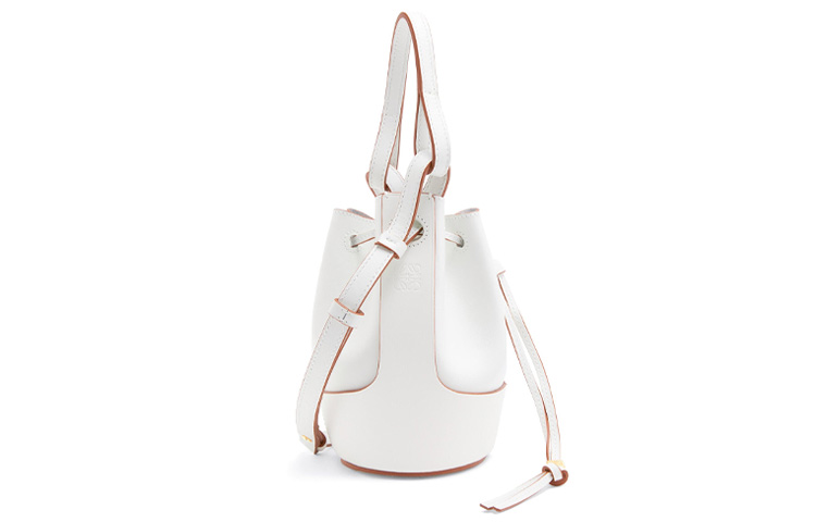 LOEWE Сумка-ведро из кожи наппа коровы воздушный шар портативная сумка через плечо миниатюрная женская хлопковая белая — фото 4