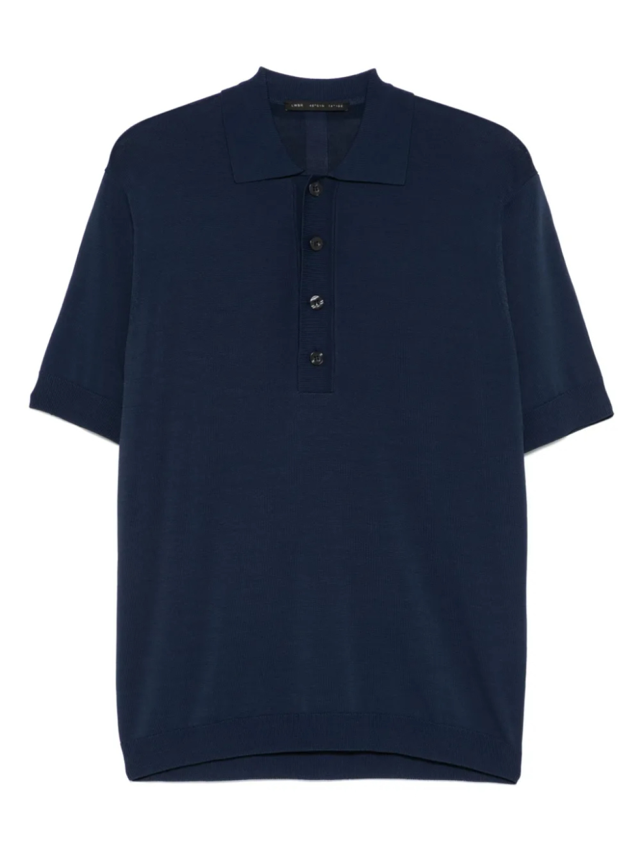 

Рубашка поло тонкой вязки Low Brand, синий