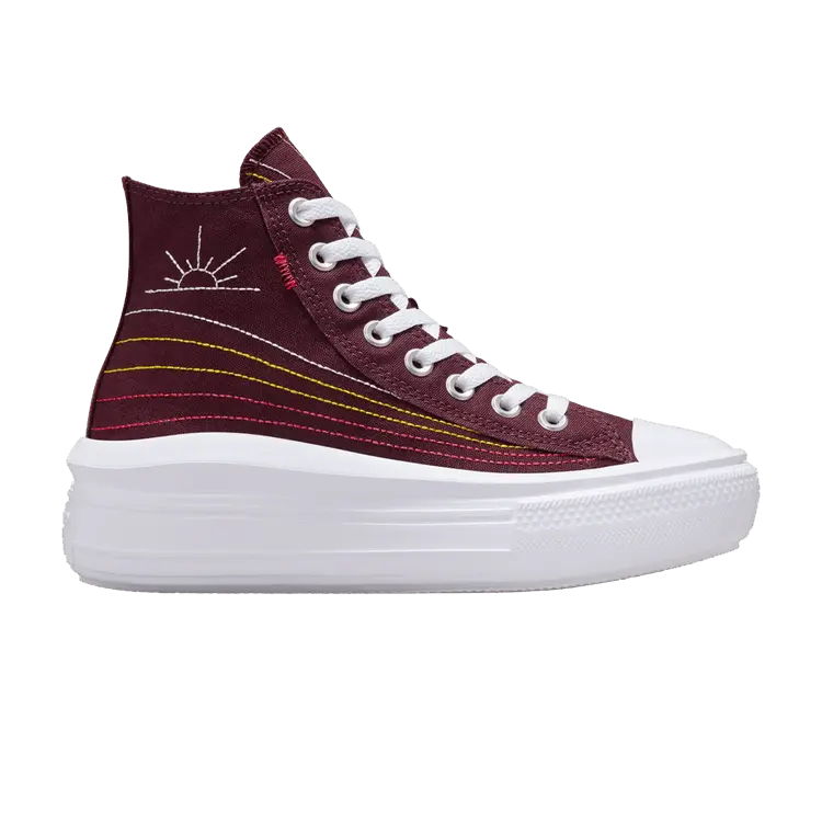 

Кроссовки Converse Wmns Chuck Taylor All Star Move Platform High Western Stitch, красный